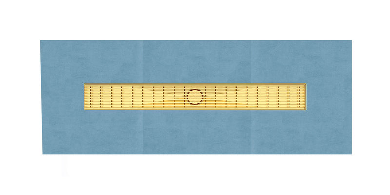 Chtools 24 inch Brushed Gold Linear Shower Drain 
