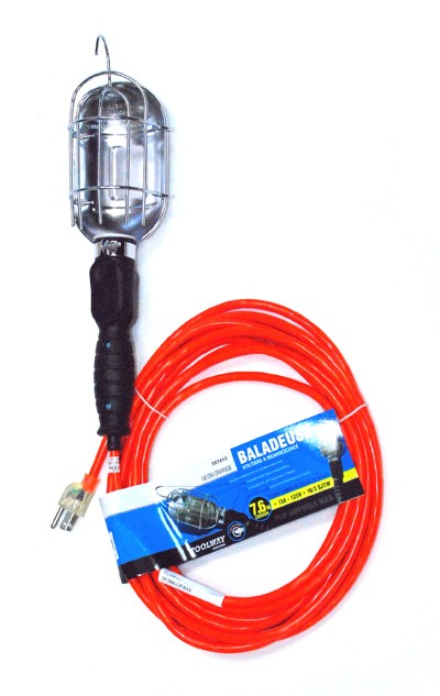 Work Light 120V 25ft Cord Neon Orange