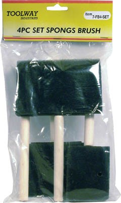 Paint Foam Brush 4pc Set (1in 2in 3in & 4in)