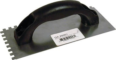 Trowel Notched 9in x 4in (1/4in x 1/4in SQ Notch) Black HDL Econo