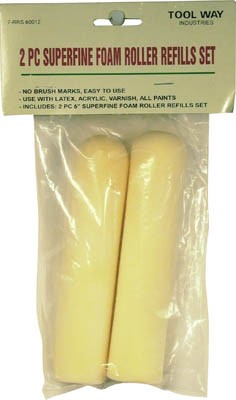 Paint Roller Refill Foam 6in Twin Pack