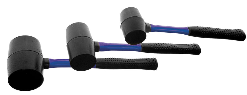 3 pc Rubber Mallet Set
