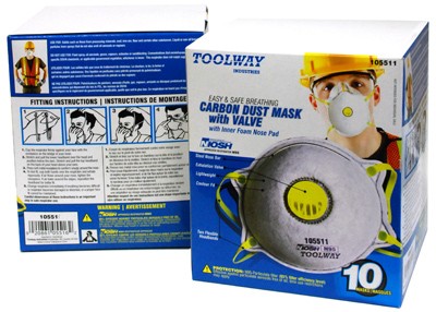 10 pcs Dust Mask Carbon w/Valve