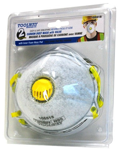 2 pcs Dust Mask Carbon w/Valve