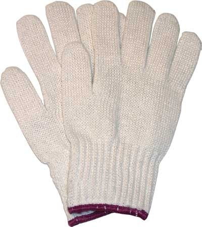 Gloves Knitted Cotton Red (S)