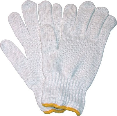 Gloves Knitted Cotton Yellow (M)