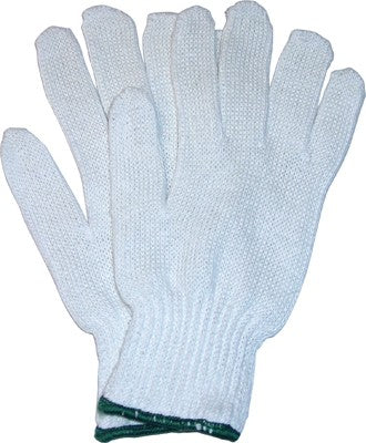 Gloves Knitted Cotton Green (L)