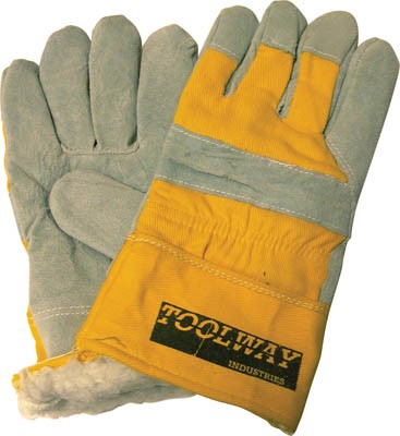 Gloves Leather Cow split Acrylic Pile Lining