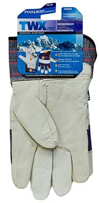 Gloves Leather Rubberized Cuff Thinsulated Lining