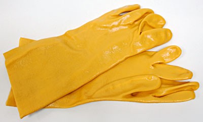 Gloves PVC 12in Interlock Lining Yellow