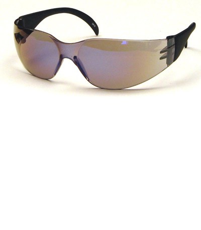 SAFETY GLASSES BLUE MIRROR LENS (CLAMSHELL)
