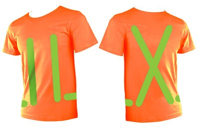 T-Shirt Traffic Safety with Stripes (L)