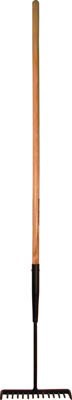 Asphalt Rake 14 Tines,w/Wood Handle