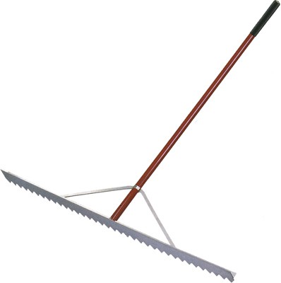 36in Alum.Asphalt Lute Rake w/82" Alum. Handle