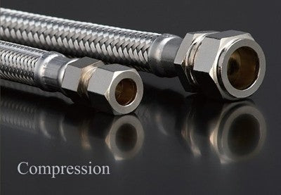 Flex Connector SS 3/8in Comp x 1/2in FIP 9in Faucet