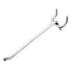 10pk Single Hook for Pegboard 6"x1/8" Zinc