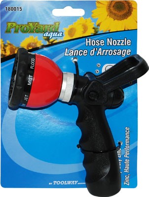 Nozzle 9 Pattern Turret Pistol Back Trigger with Ergonomic Grip