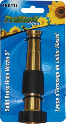 Nozzle 5in Twist Solid Brass with Rubber Grip