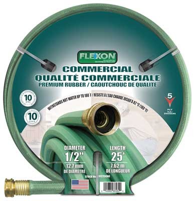 Garden Hose 1/2" x 25' Premium Rubber (Green)