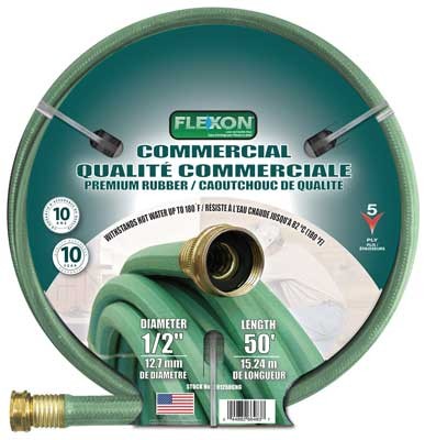 Garden Hose 1/2" x 50' Premium Rubber (Green)