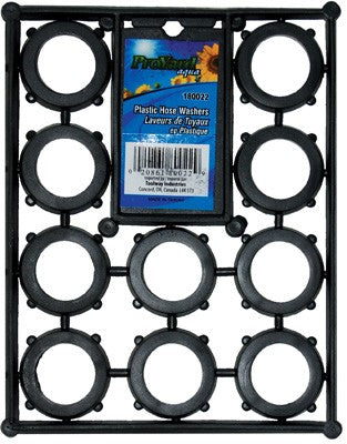 Hose Washer 10 pcs - Plastic Black