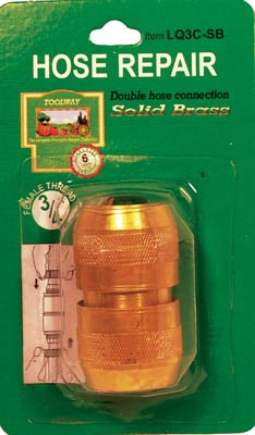 Double Hose Connector 3/4