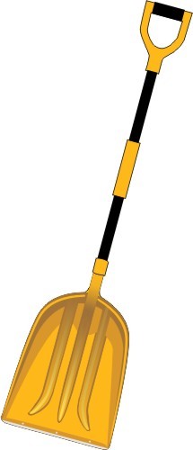 Snow Shovel 14in Poly Blade Steel Poly D-HDL