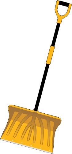 Snow Pusher 20in with Poly Coated Steel Shaft D-HDL