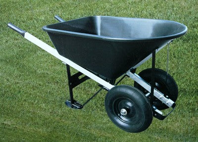 Wheelbarrow 8 cu.ft. with 2 Front Wheels
