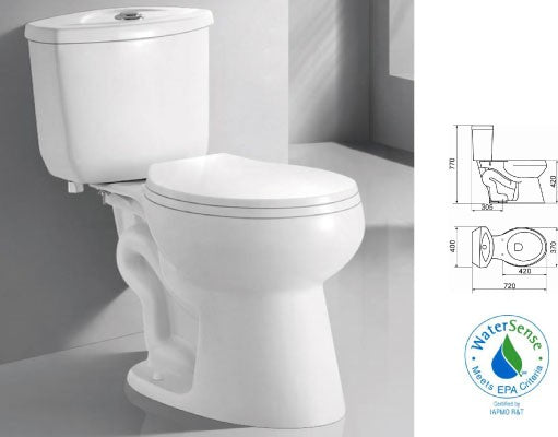 Toilet Single Flush 4.8lt White HB25S