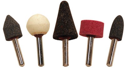 5 pc 1/4" Mounted Stone Assortment