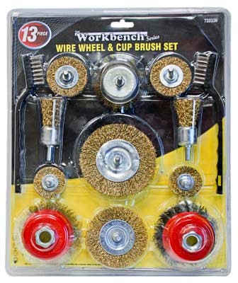 Wire Wheel and Cup Brush 13pc Set