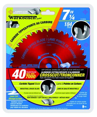 Saw Blade Alum TCG Cut 7 1/4in (184mm) 40T 7000RPM