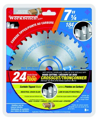 Saw Blade ATB Cross Cut 7 1/4in (184mm) 24T 7000RPM