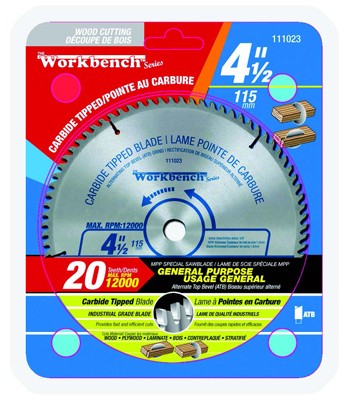 Saw Blade Ripping & Framing 4 1/2in (115mm) 20T 12000RPM Multi Purpose