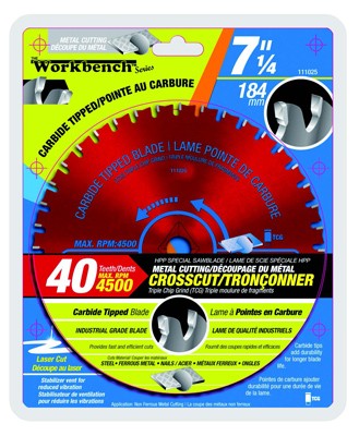 Saw Blade Metal & Alum TCG Cut 7 1/4in (184mm) 40T 4500RPM