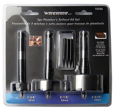 Plumber's Self feed Bit 3pc Set