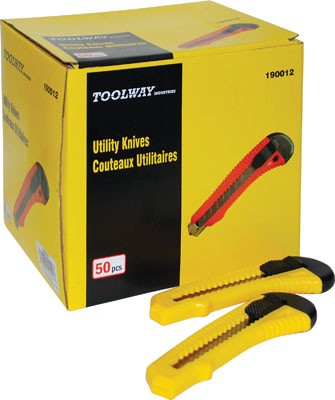 Utility Knife Plastic Push Lock