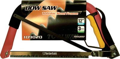 Bow Saw 12in Tubular Steel with 2 Blades