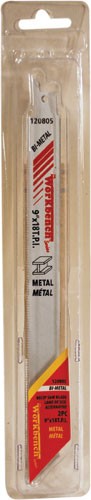 Reciprocating Saw Blade 9in 18T Bi-Metal 2/pkg