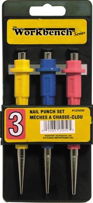 Nail Punch Kit 3pc/pkg