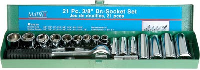 Socket Set 21pc 3/8in Dr. SAE