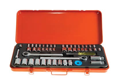 52 pc Socket 1/4in 3/8in 1/2in Dr. SAE & Metric 52pc Set