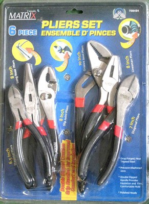 Pliers Set Assorted 6/pkg