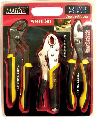 Pliers Set Assorted 10in 3/pkg