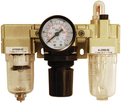 Air Filter L Reg. & Lubricator with Gauge