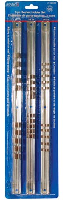 Socket Holder 1/4in 3/8in 1/2in Dr. 3pc Set