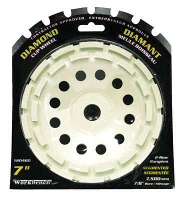 Segmented 2 Row Diamond Cup Wheel 7in