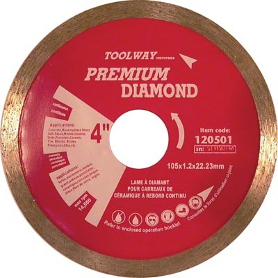Blade 4in Hot Pressed Continuous Rim Diamond