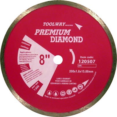 Blade 8in Hot Pressed Continuous Rim Diamond